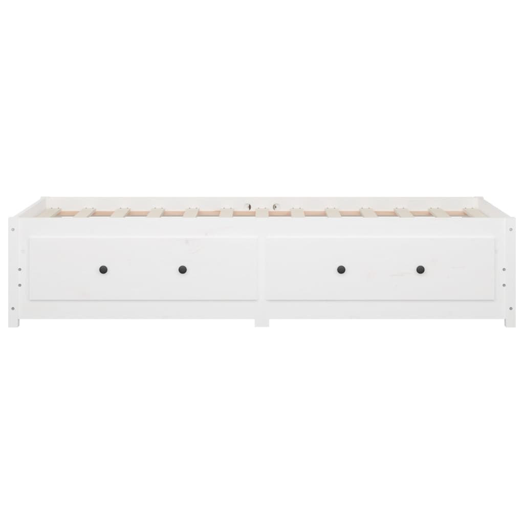 vidaXL Day Bed without Mattress White 90x190 cm Single Solid Wood Pine