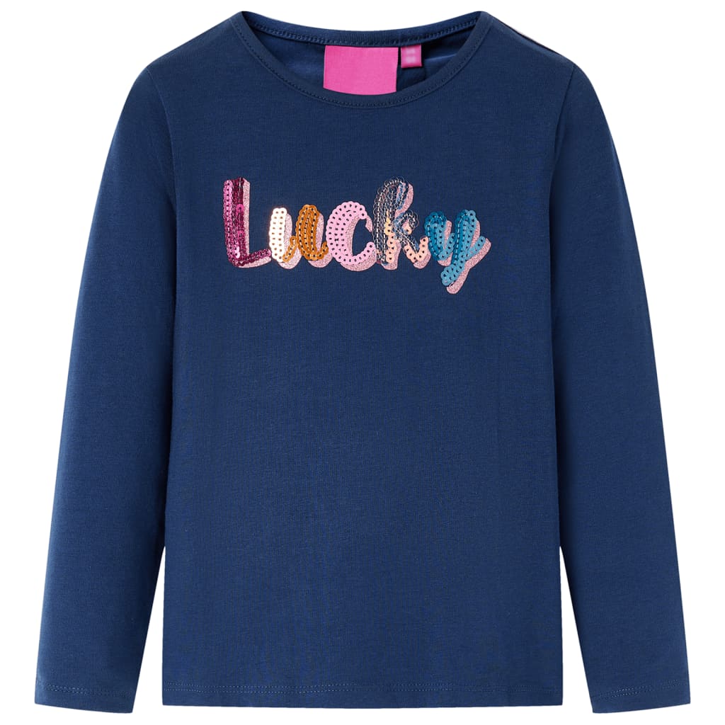 Kids' T-shirt with Long Sleeves Navy Blue 140