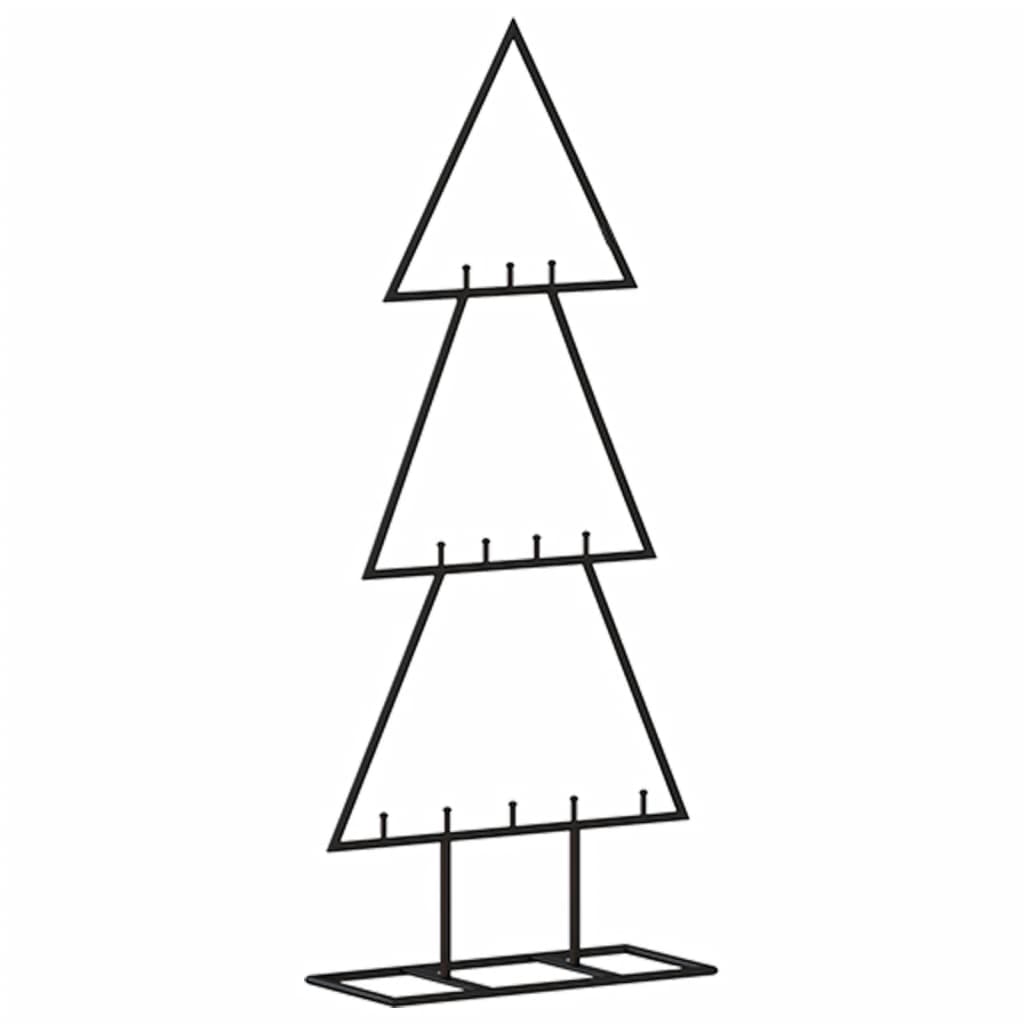 vidaXL Metal Christmas Tree for Decoration Black 60 cm