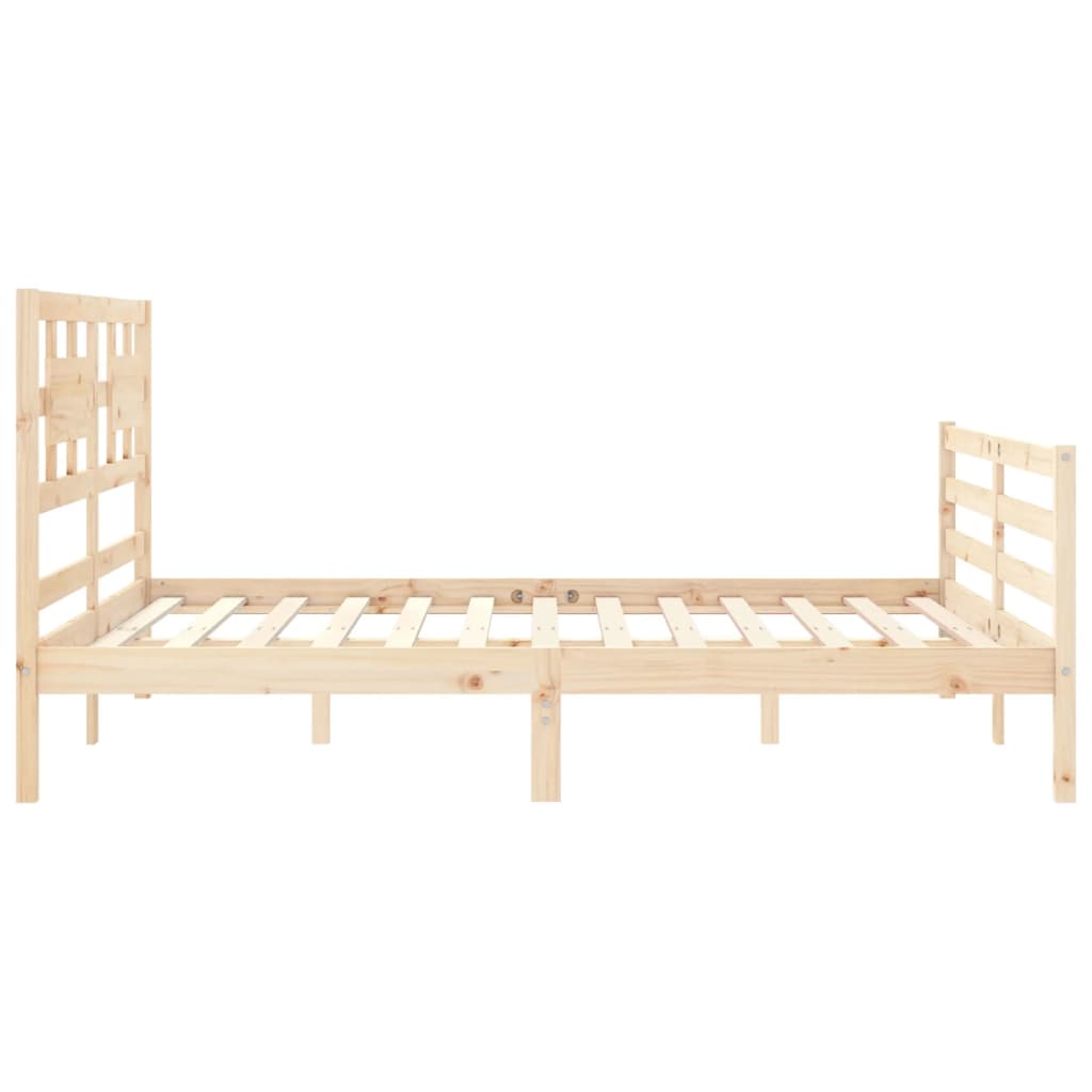 vidaXL Bed Frame without Mattress King Size Solid Wood