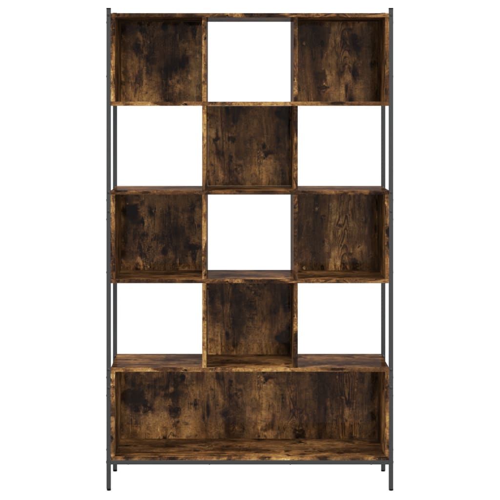 vidaXL Bookcase Smoked Oak 102x28x172 cm Engineered Wood