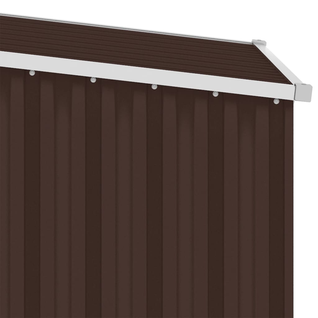 vidaXL Garden Shed Brown 87x98x159 cm Galvanised Steel