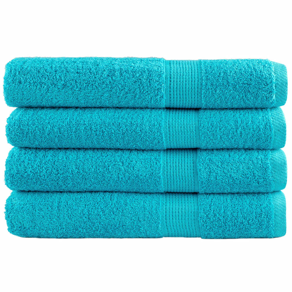 vidaXL Premium Sauna Towels SOLUND 4 pcs Turquoise 80x200 cm 600 gsm