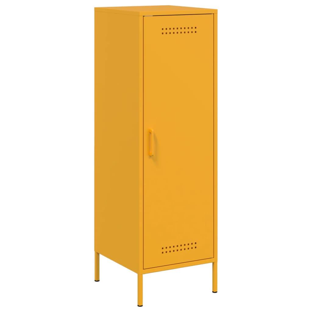 vidaXL Highboard Mustard Yellow 36x39x113 cm Steel