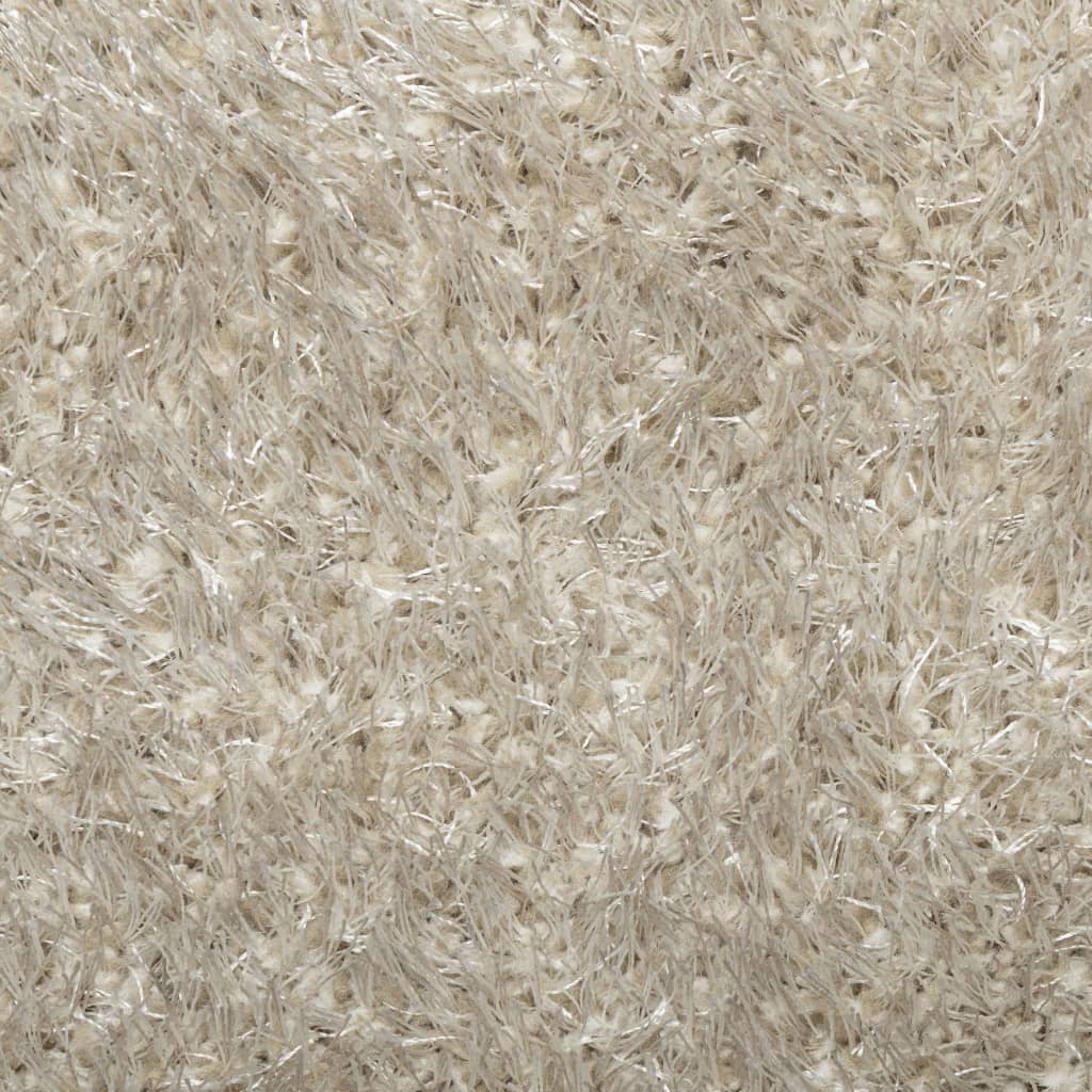 vidaXL Rug ISTAN High Pile Shiny Look Beige Ø 120 cm