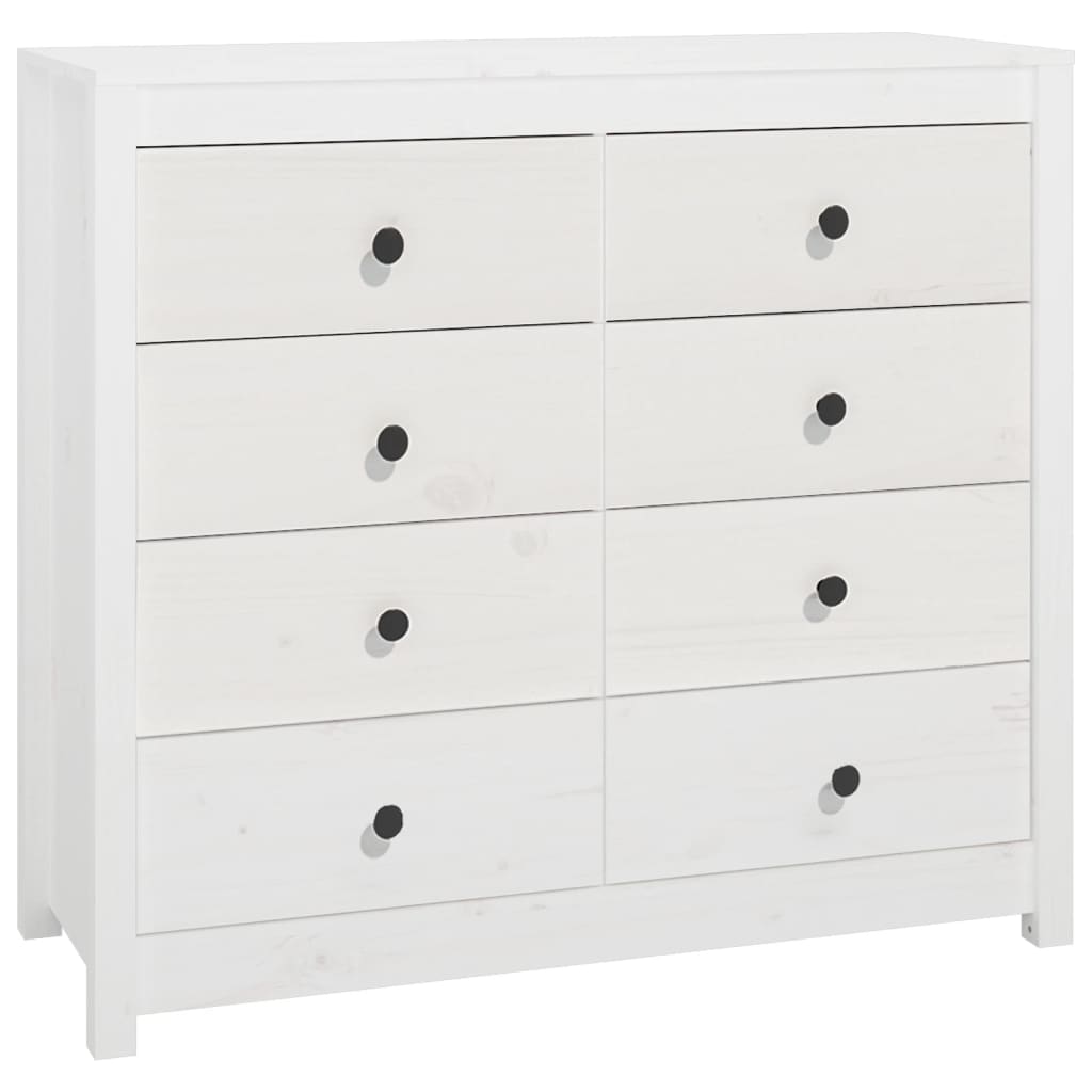 vidaXL Side Cabinet White 100x40x90 cm Solid Wood Pine