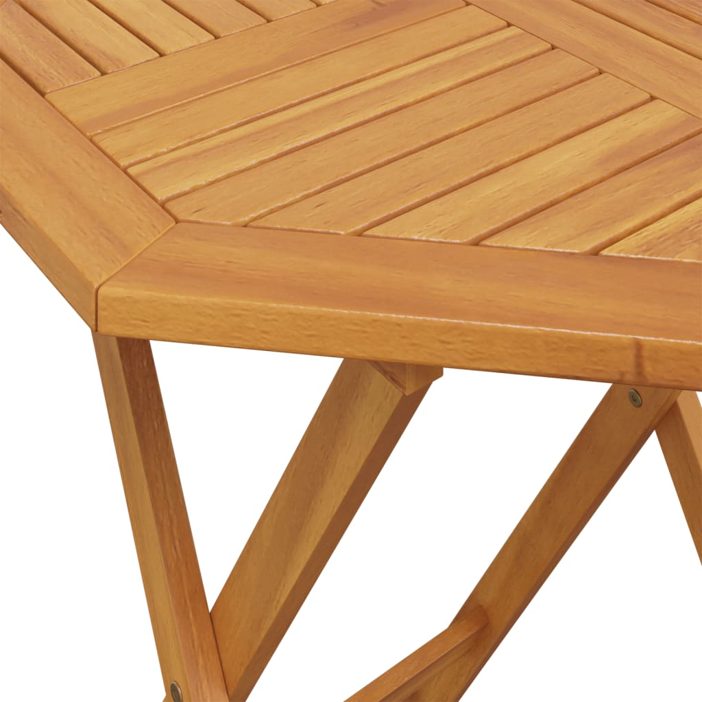 vidaXL Folding Garden Table Ø70x75 cm Solid Wood Acacia