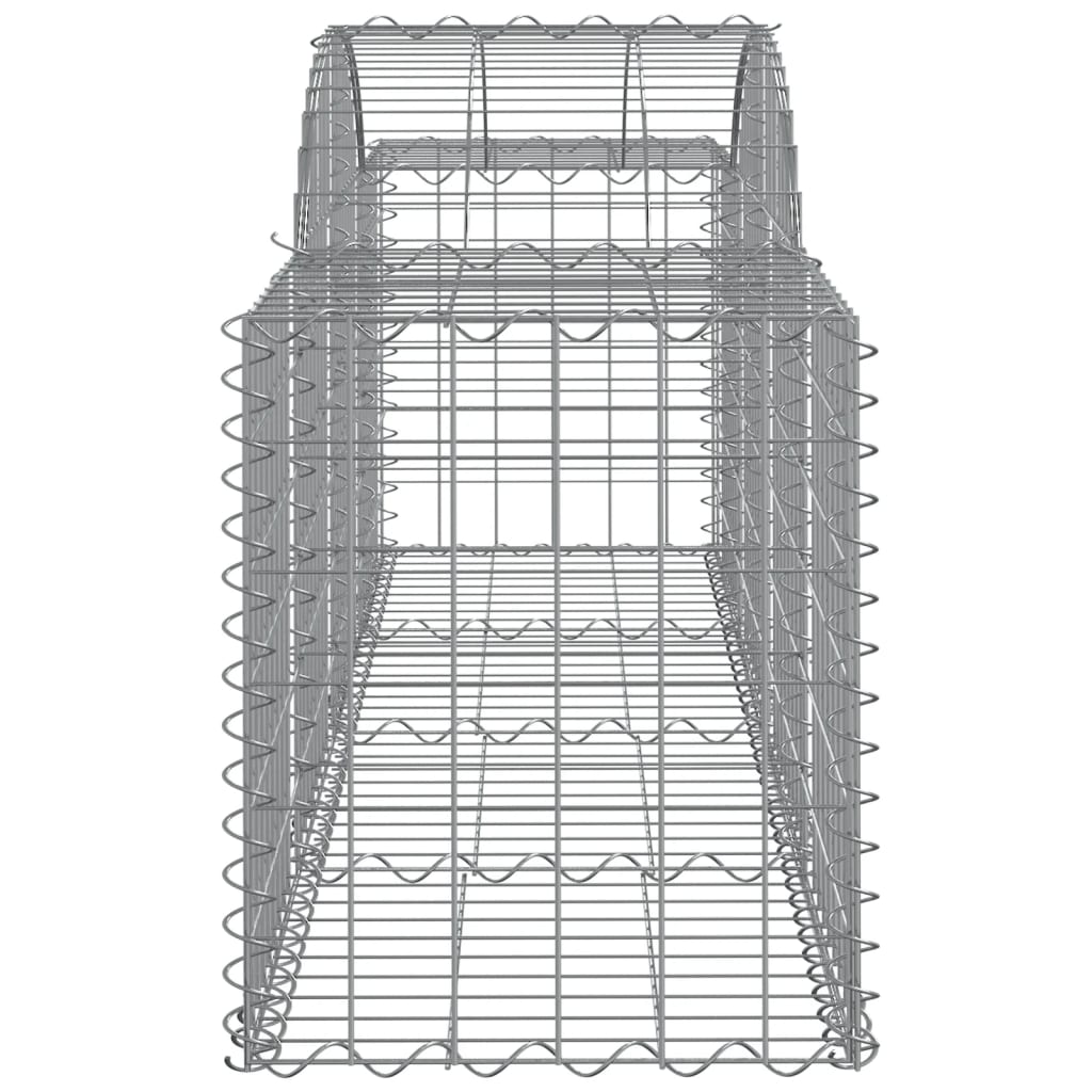 vidaXL Arched Gabion Baskets 11 pcs 200x50x60/80 cm Galvanised Iron