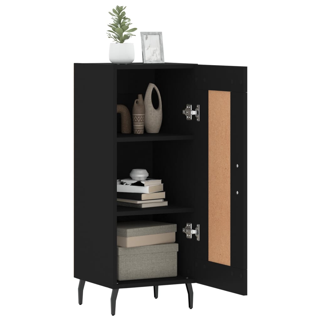 vidaXL Sideboard Black 34.5x34x90 cm Engineered Wood