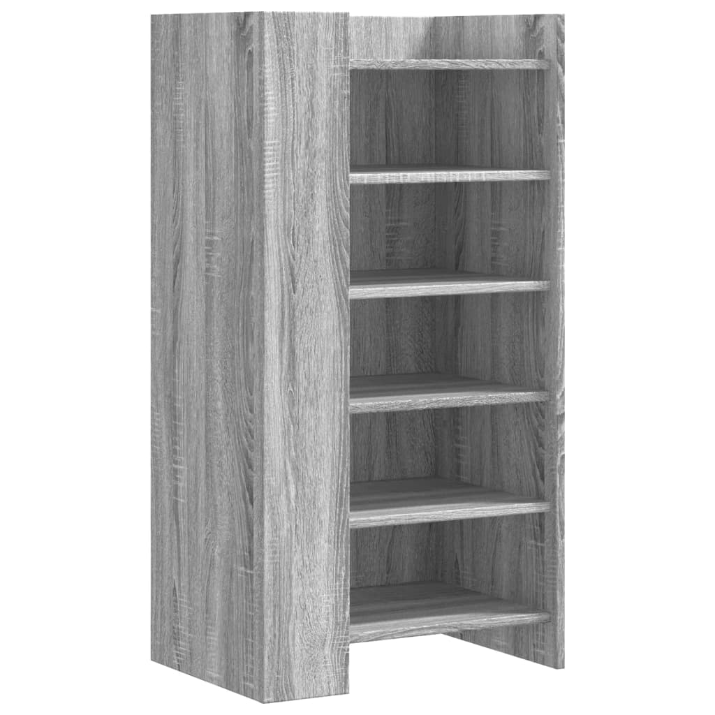 vidaXL Shoe Cabinet Grey Sonoma 52x37.5x100 cm Engineered Wood