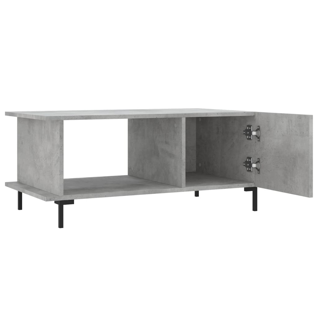 vidaXL Coffee Table Concrete Grey 90x50x40 cm Engineered Wood