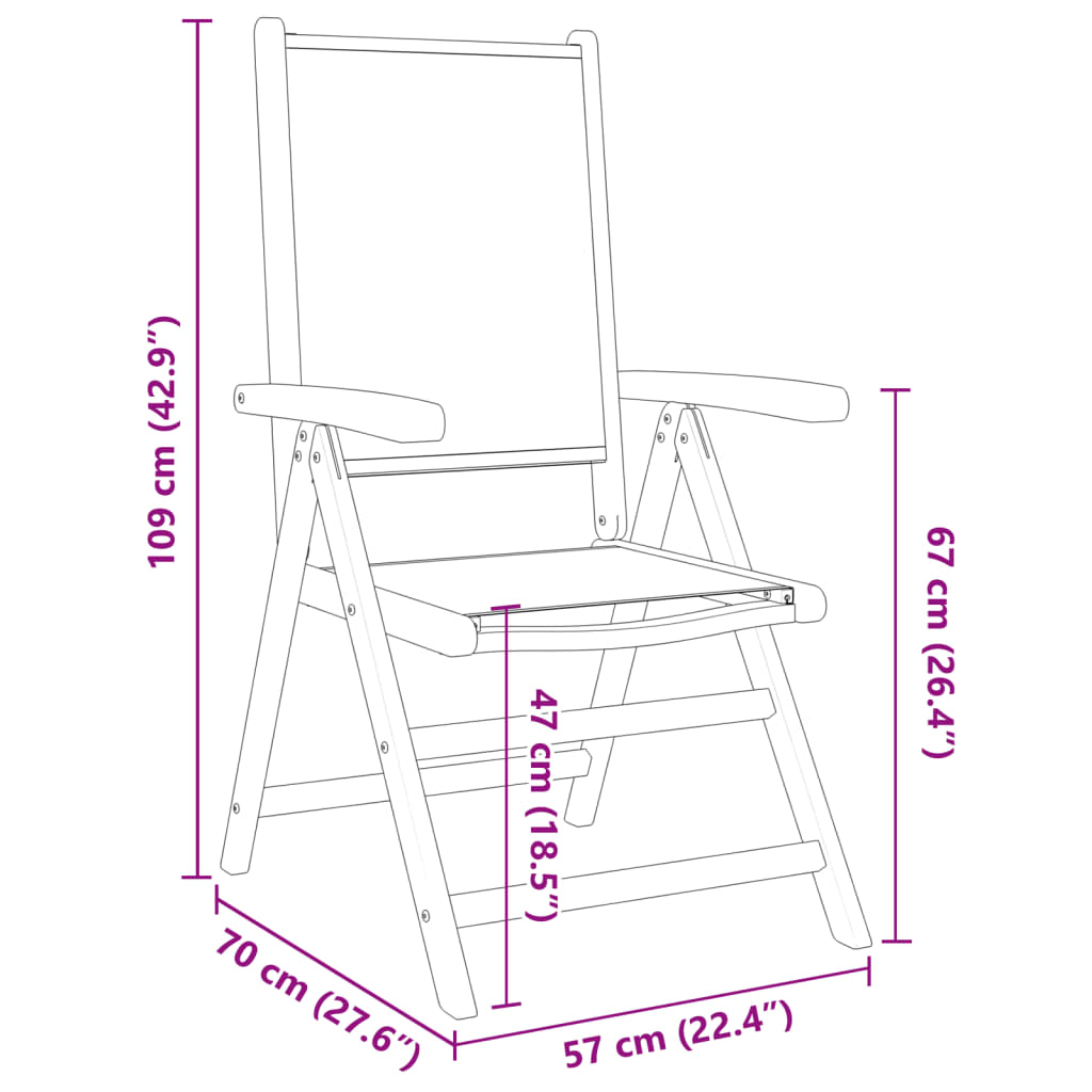 vidaXL Garden Chairs 2 pcs Taupe Solid Wood Acacia and Fabric