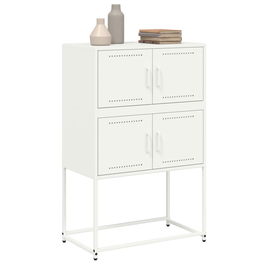 vidaXL Sideboard White 68.5x38.5x107 cm Steel