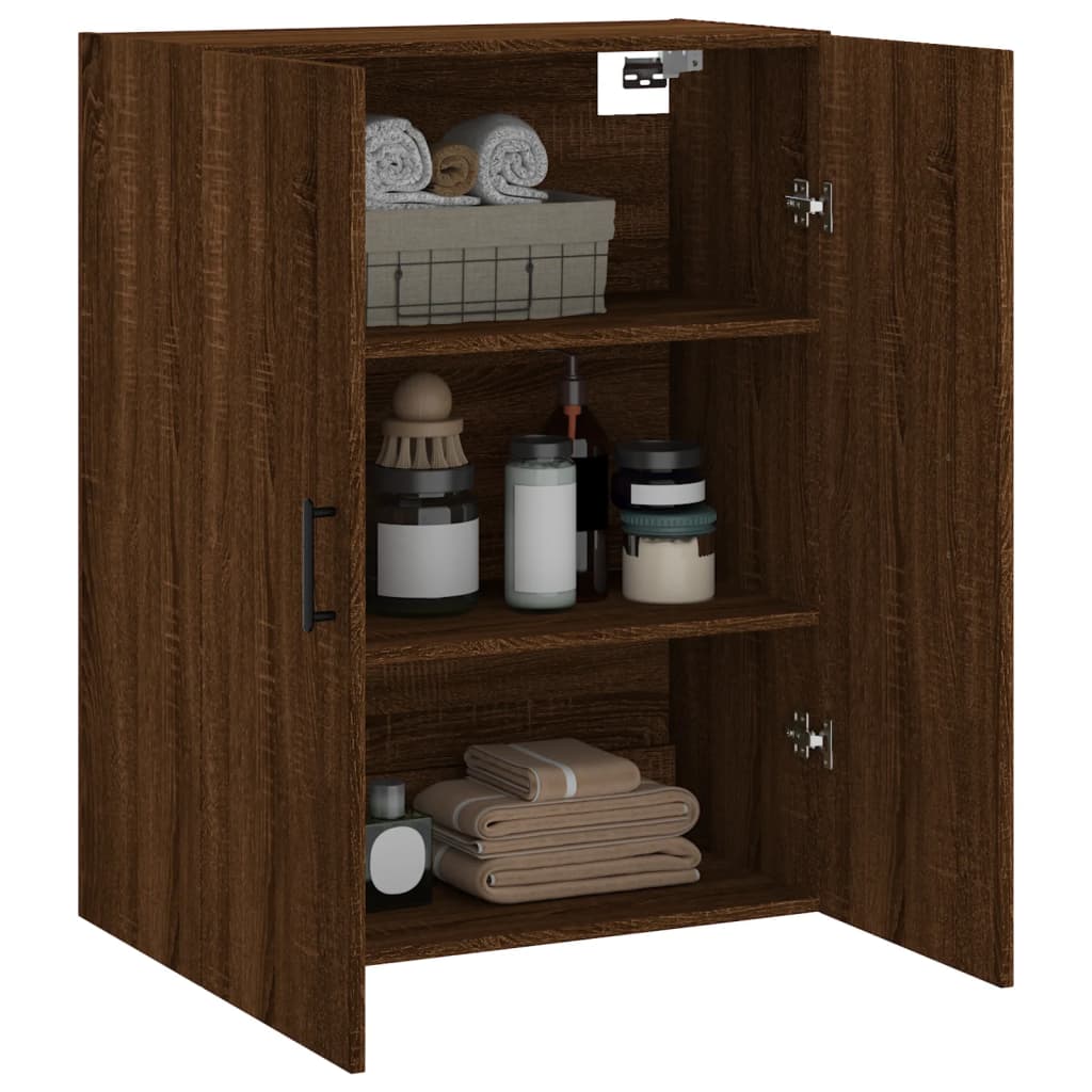 vidaXL Wall Mounted Cabinet Brown Oak 69.5x34x90 cm