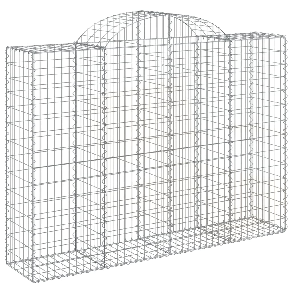 vidaXL Arched Gabion Baskets 20 pcs 200x50x140/160 cm Galvanised Iron