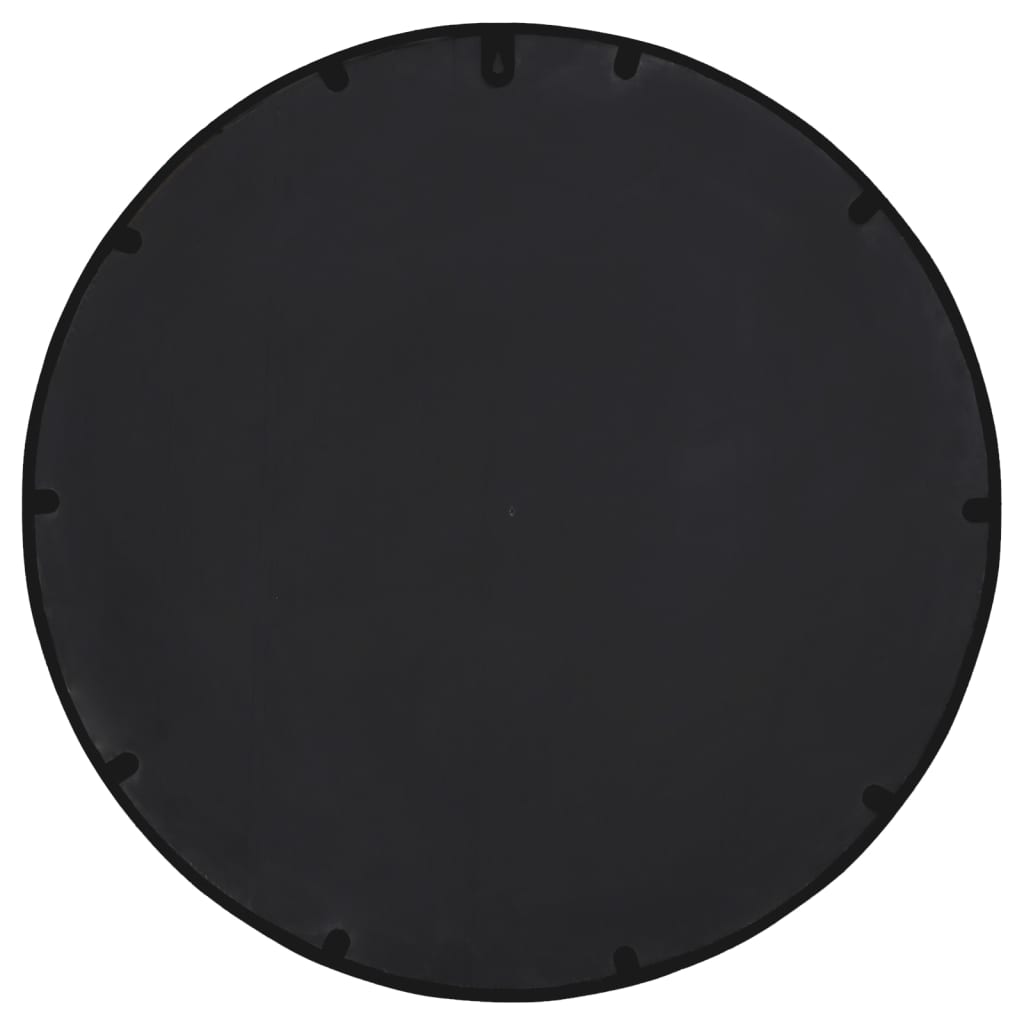 vidaXL Garden Mirror Black 40x4 cm Iron Round for Outdoor Use