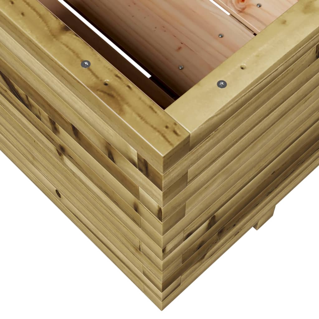 vidaXL Garden Planter 110x110x49.5 cm Impregnated Wood Pine