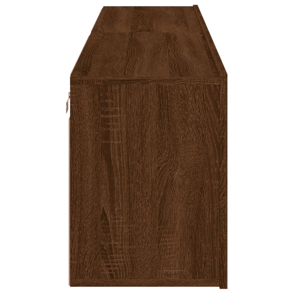 vidaXL TV Cabinets Wall-mounted 2 pcs Brown Oak 80x30x41 cm