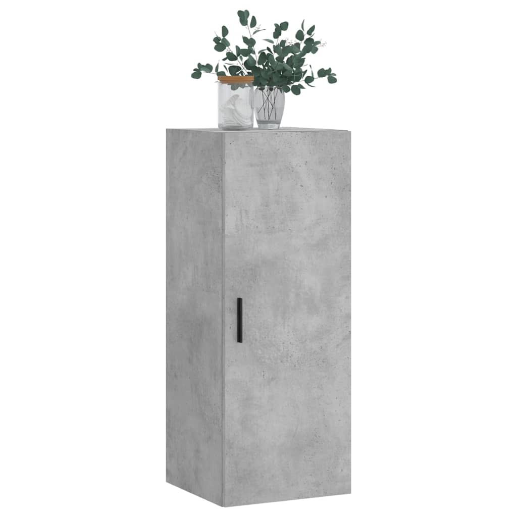 vidaXL Wall Mounted Cabinet Concrete Grey 34.5x34x90 cm