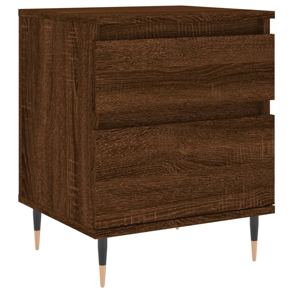 vidaXL Bedside Cabinets 2 pcs Brown Oak 40x35x50 cm Engineered Wood