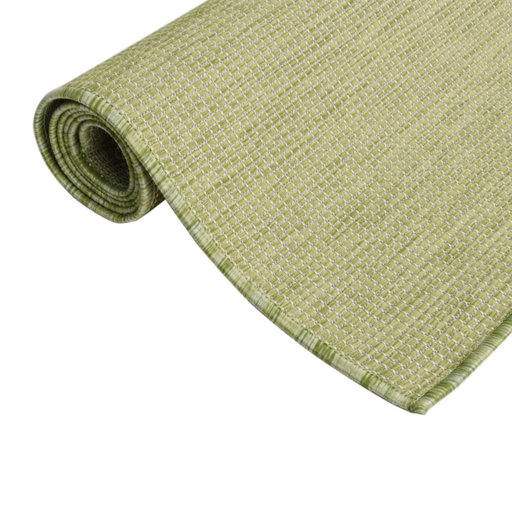 vidaXL Outdoor Flatweave Rug 80x250 cm Green