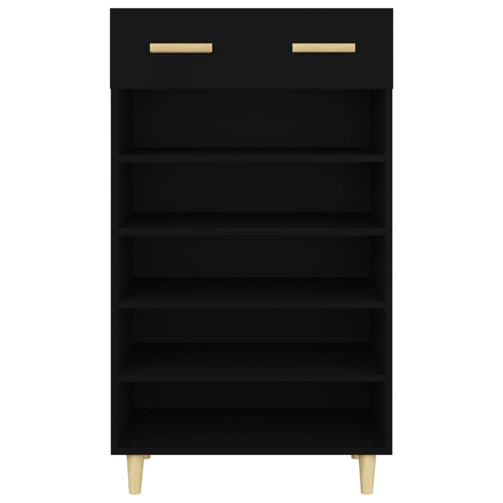 vidaXL Shoe Cabinet Black 60x35x105 cm Engineered Wood