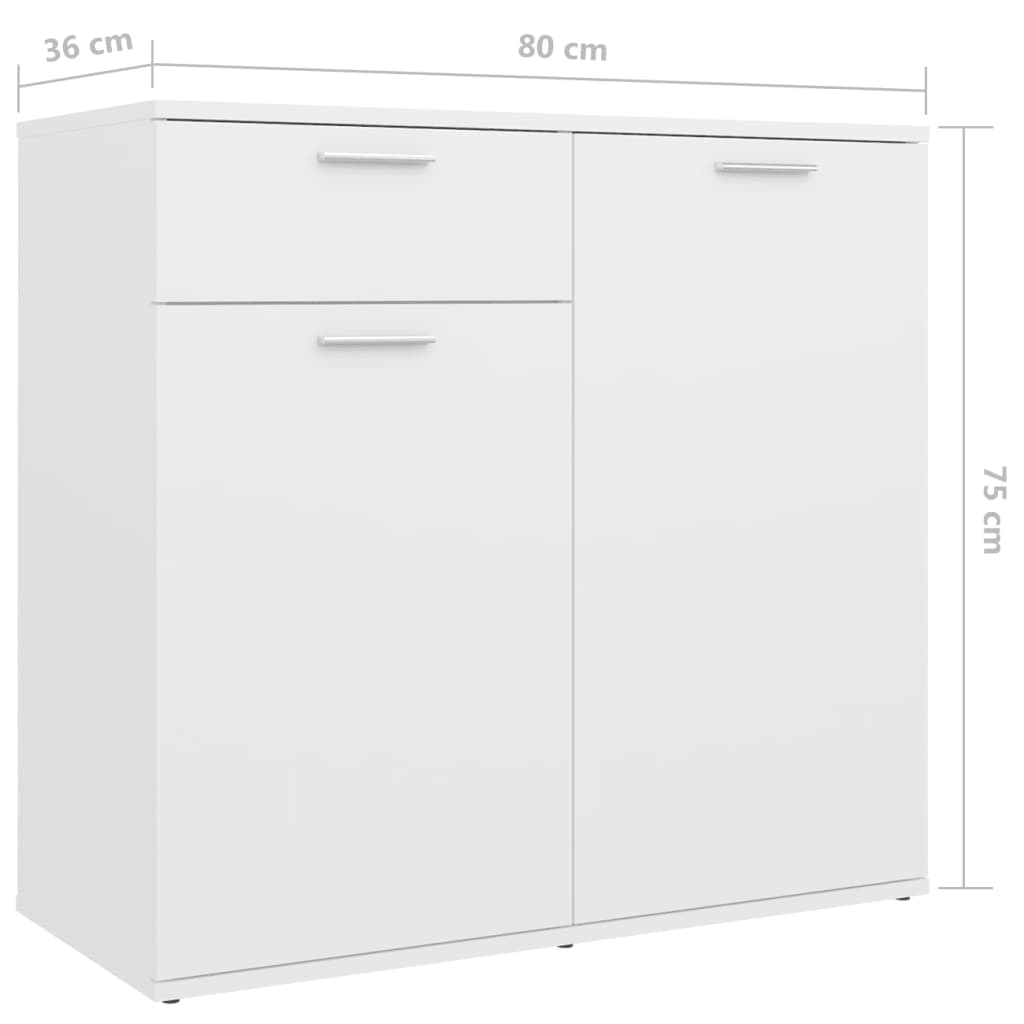 vidaXL Sideboard White 160x36x75 cm Engineered Wood