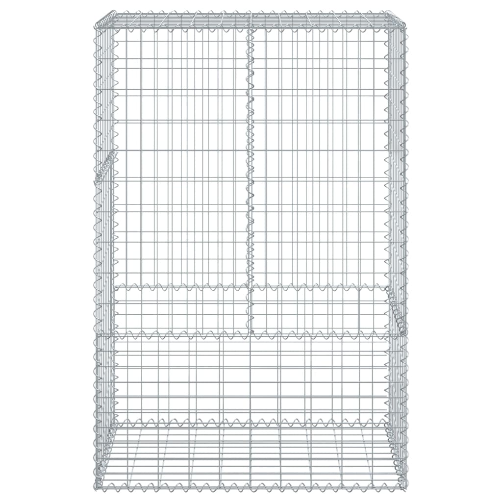 vidaXL Gabion Basket with Cover 100x50x150 cm Galvanised Iron