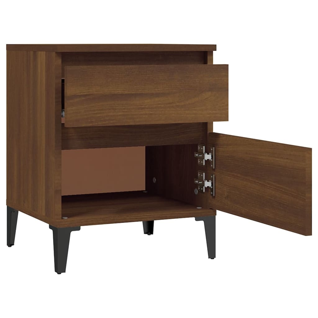 vidaXL Bedside Cabinets 2 pcs Brown Oak 40x35x50 cm