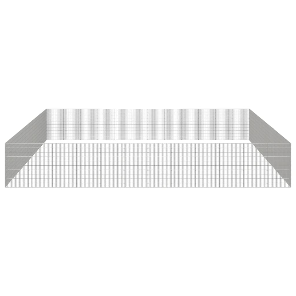 vidaXL Free Range Animal Enclosure 48-Panel 54x100 cm Galvanised Iron