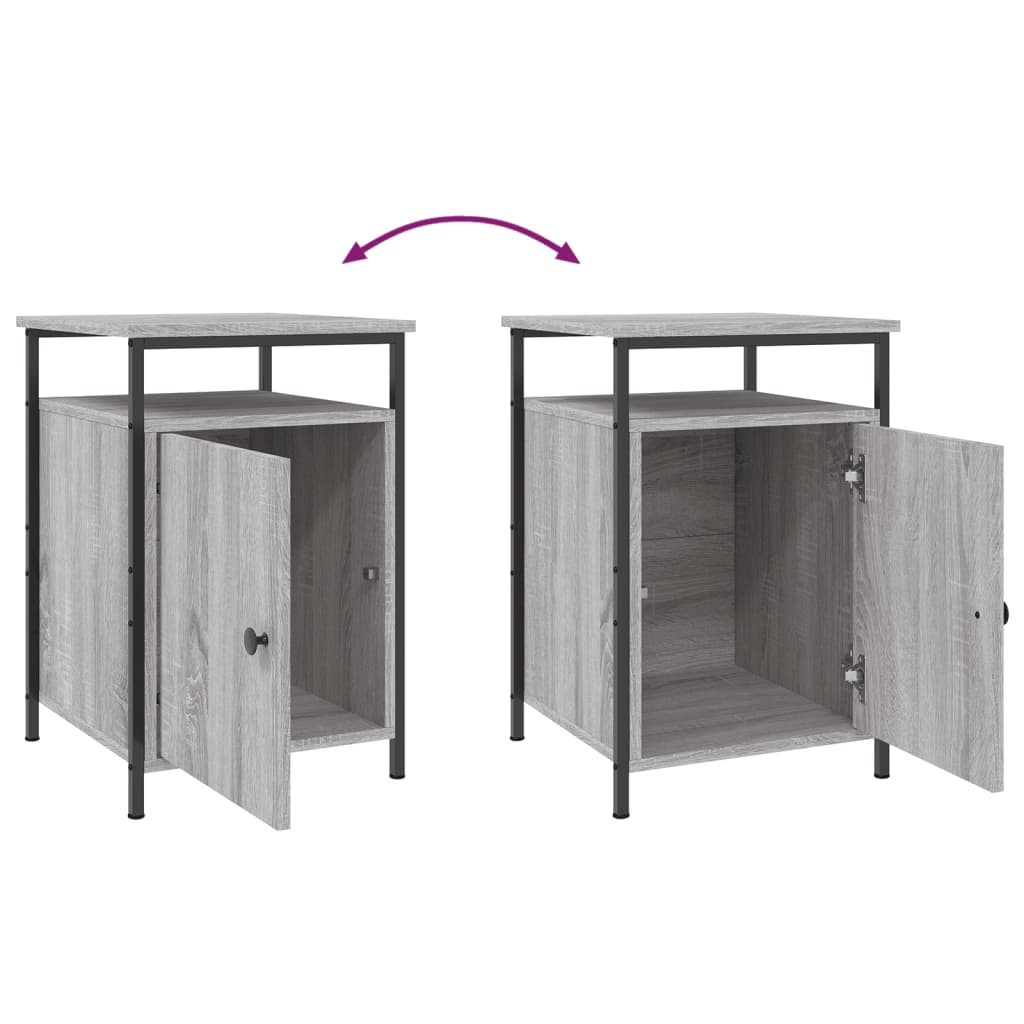 vidaXL Bedside Cabinets 2 pcs Grey Sonoma 40x42x60 cm Engineered Wood