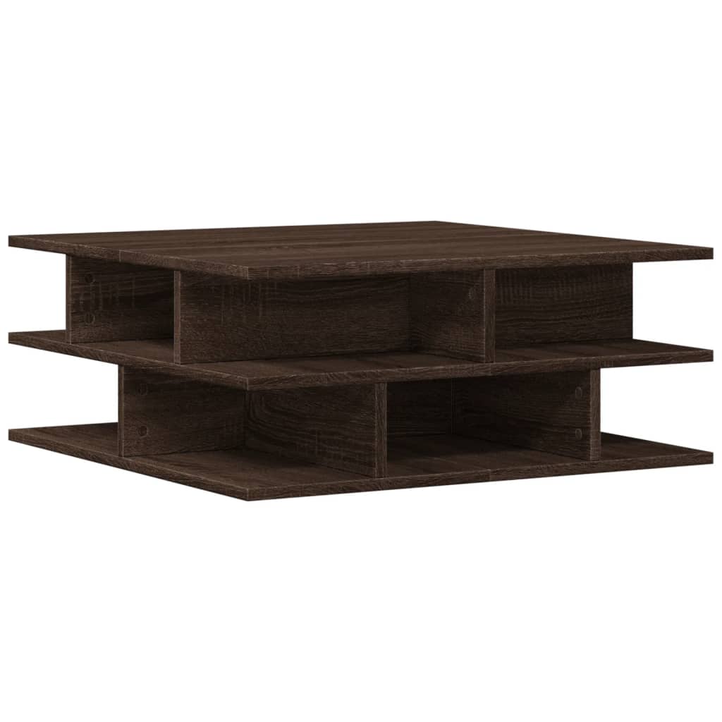 vidaXL Coffee Table Brown Oak 70x70x29 cm Engineered Wood