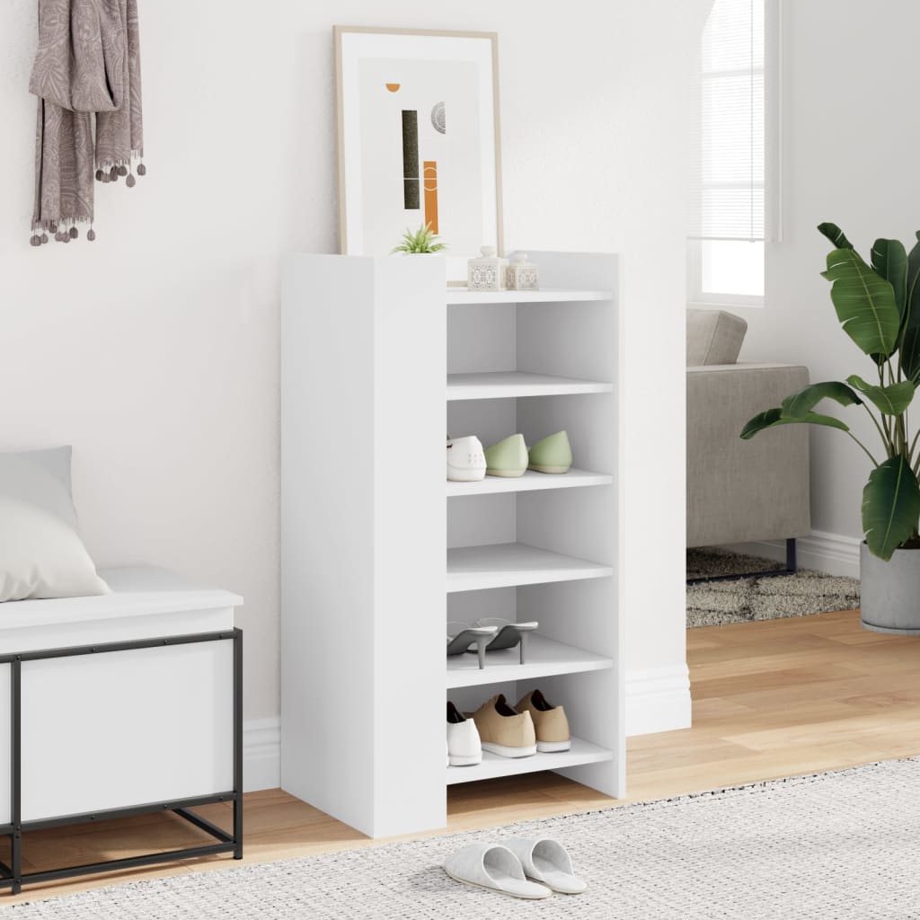 vidaXL Shoe Cabinet White 52x37.5x100 cm Engineered Wood