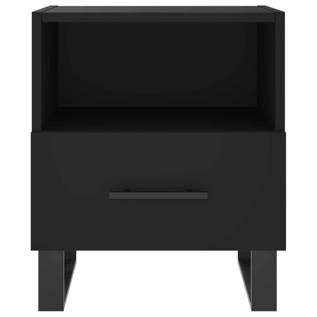 vidaXL Bedside Cabinets 2 pcs Black 40x35x47.5 cm Engineered Wood