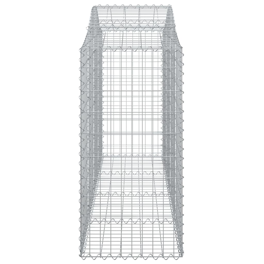 vidaXL Arched Gabion Baskets 10 pcs 200x50x120/140 cm Galvanised Iron