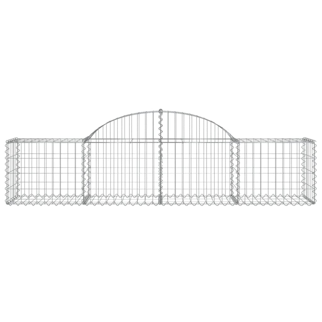 vidaXL Arched Gabion Baskets 12 pcs 200x50x40/60 cm Galvanised Iron