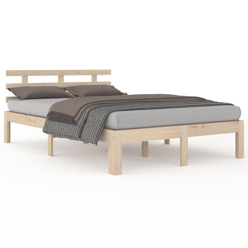 vidaXL Bed Frame without Mattress Solid Wood 120x200 cm