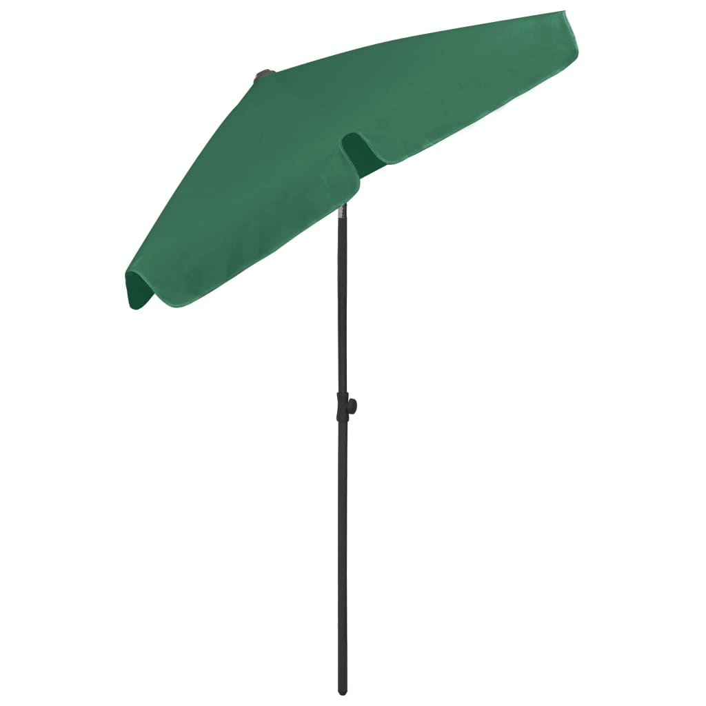 vidaXL Beach Parasol Green 180x120 cm