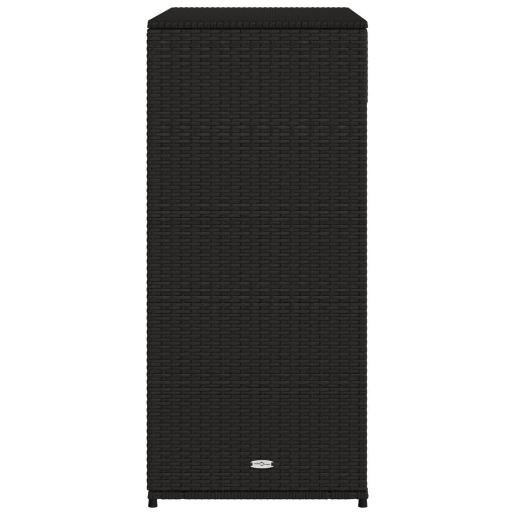 vidaXL Garden Storage Cabinet Black 105x55x113 cm Poly Rattan