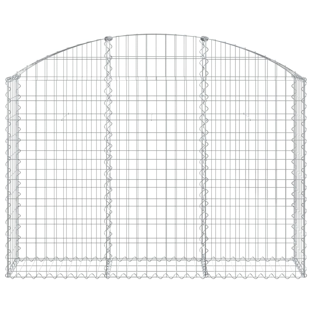 vidaXL Arched Gabion Basket 150x30x100/120 cm Galvanised Iron