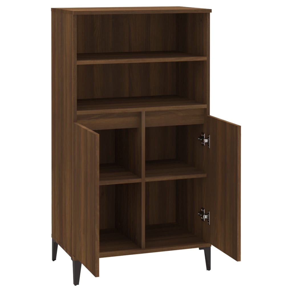 vidaXL Highboard Brown Oak 60x36x110 cm Engineered Wood