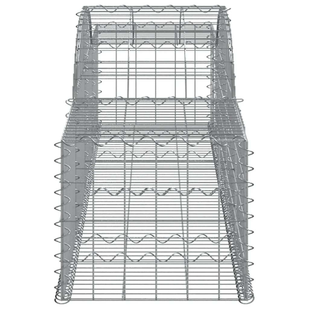 vidaXL Arched Gabion Baskets 5 pcs 300x50x40/60 cm Galvanised Iron