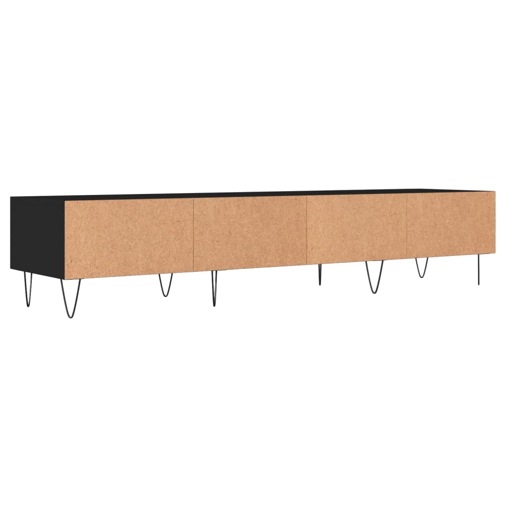 vidaXL TV Cabinet Black 150x36x30 cm Engineered Wood