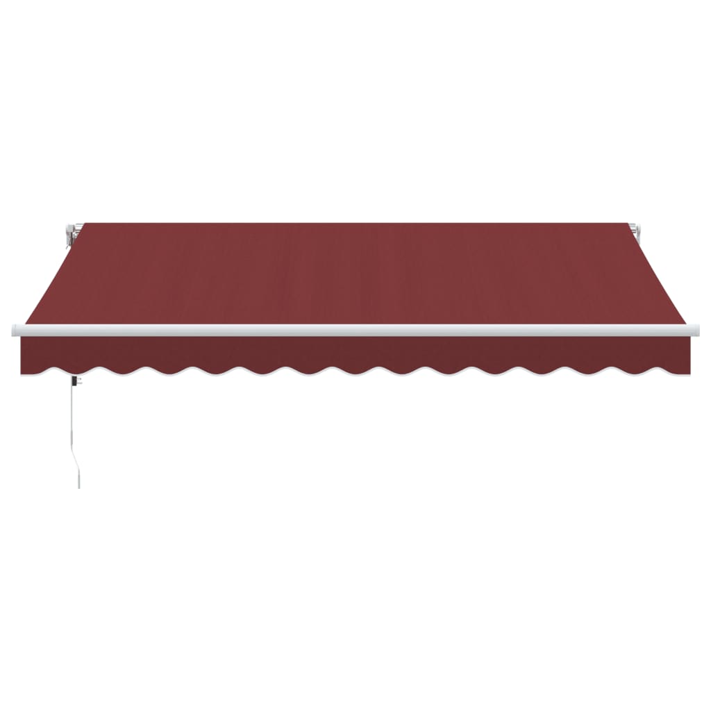 vidaXL Automatic Retractable Awning with LED Burgundy 350x250 cm