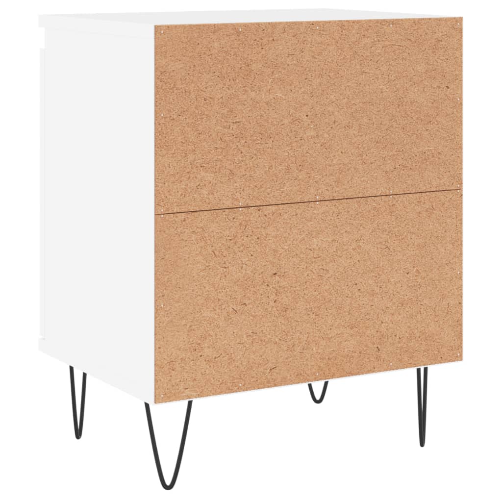 vidaXL Bedside Cabinet White 40x30x50 cm Engineered Wood