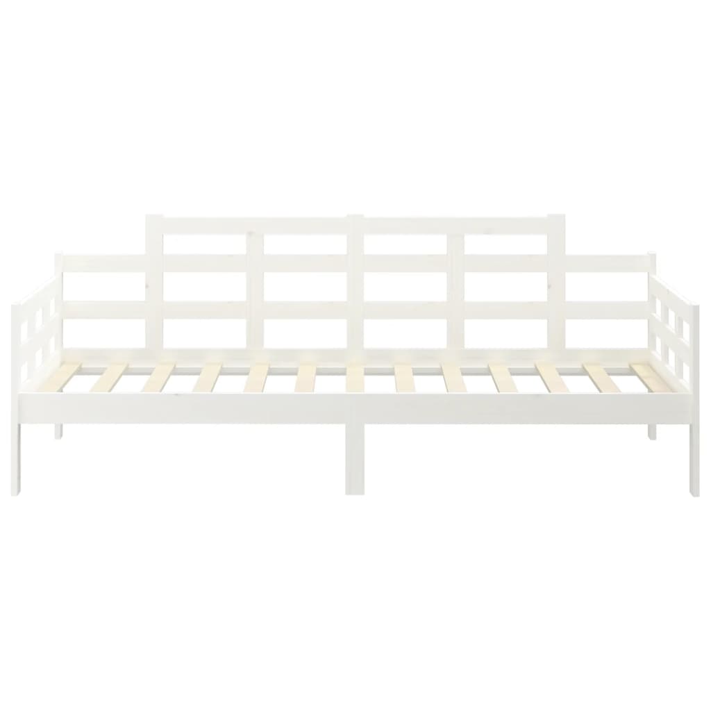 vidaXL Day Bed without Mattress White Solid Wood Pine 90x190 cm Single