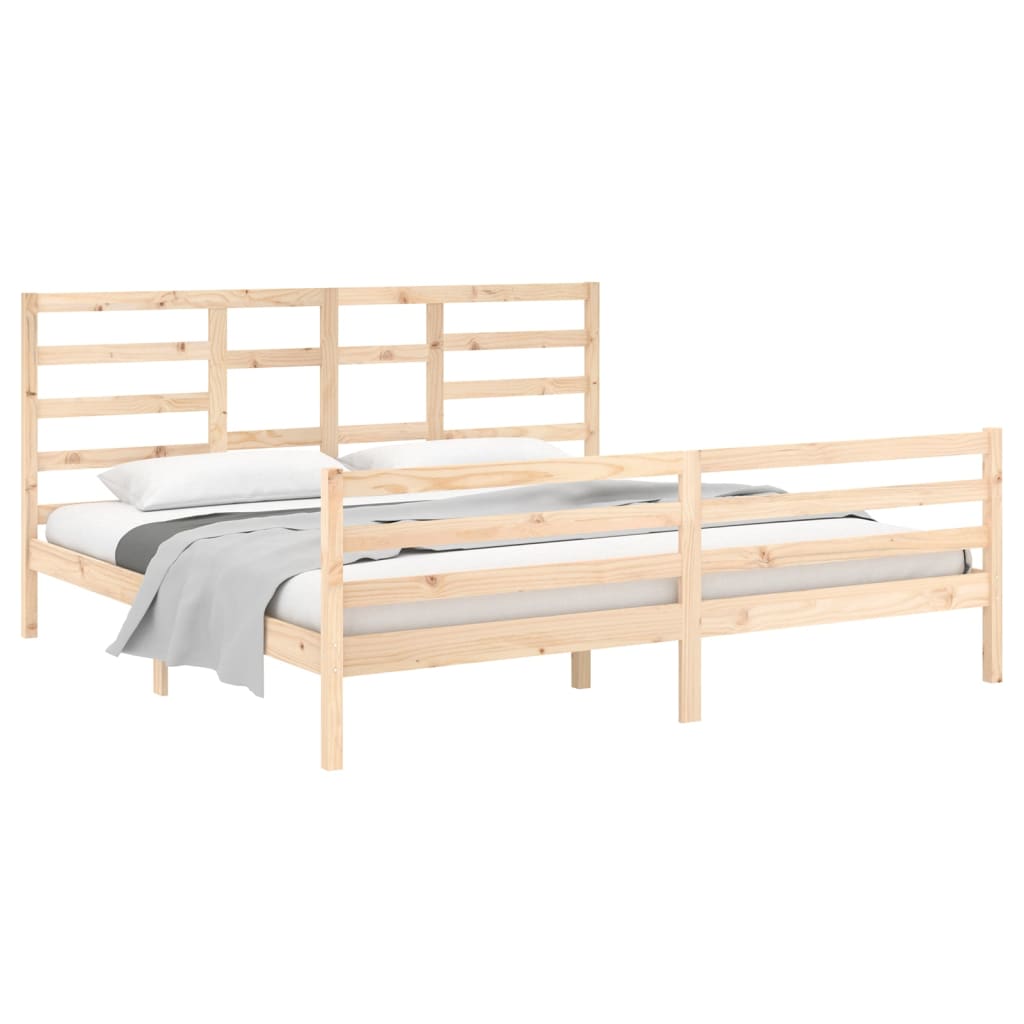 vidaXL Bed Frame without Mattress Solid Wood 200x200 cm