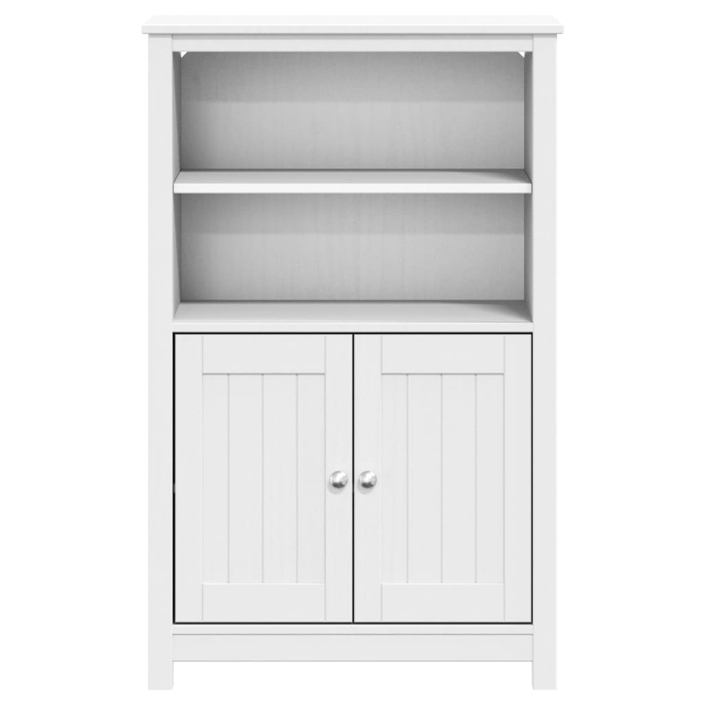 vidaXL Bathroom Cabinet BERG White 69.5x34x110 cm Solid Wood Pine