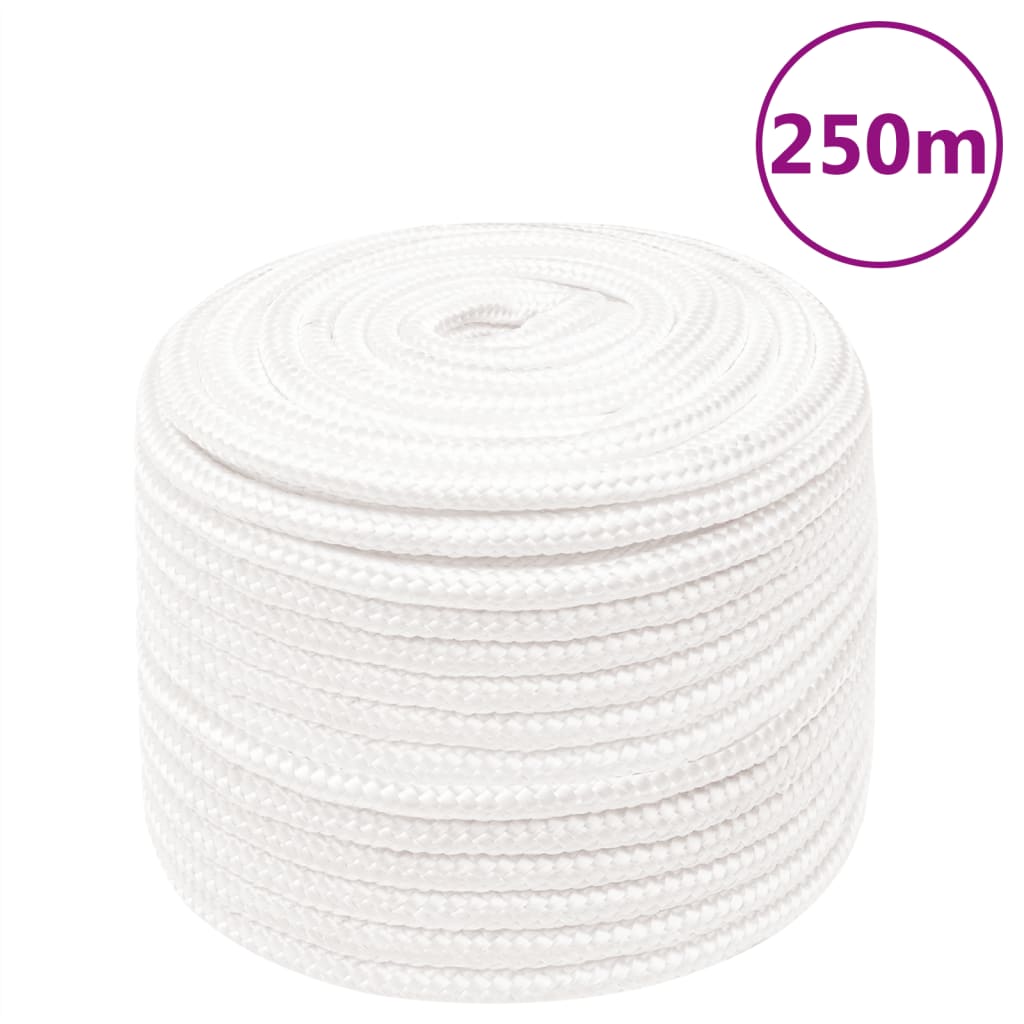 vidaXL Boat Rope Full White 14 mm 250 m Polypropylene