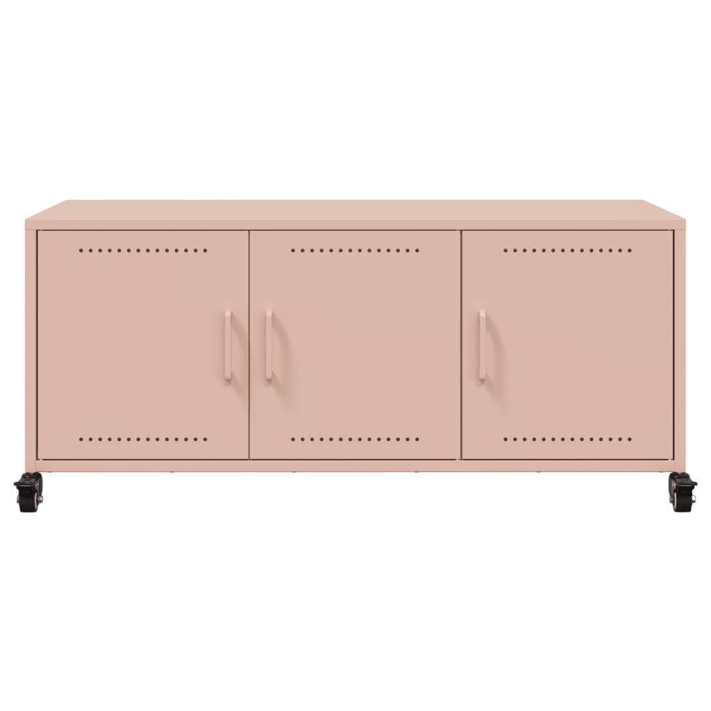 vidaXL TV Cabinet Pink 100.5x39x43.5 cm Steel